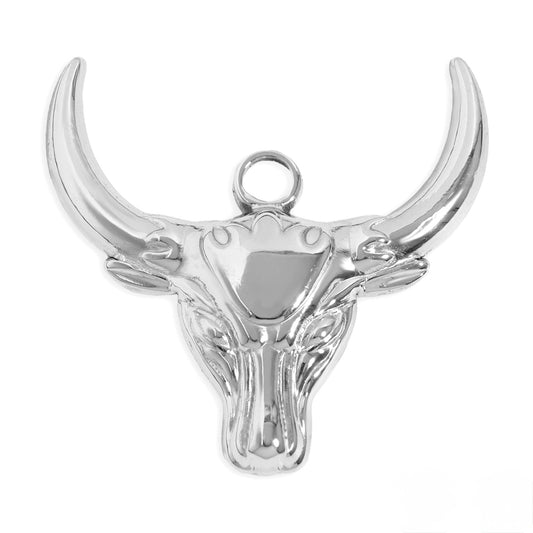 ORRÉ Longhorn Bull Charm in silver