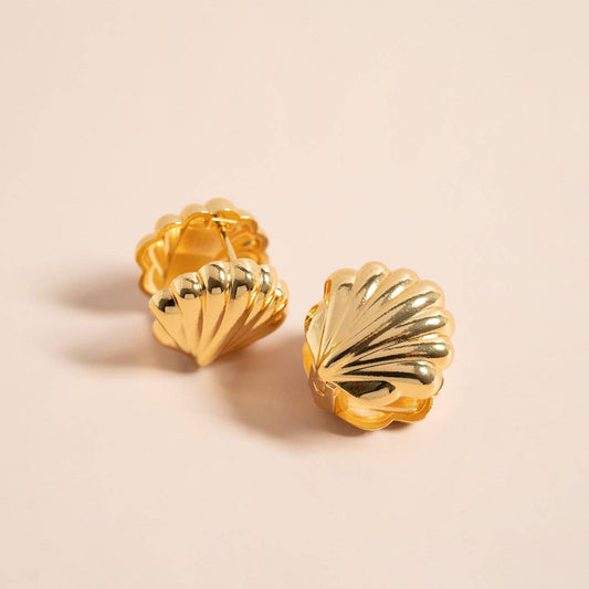 Shell Huggie Earrings (PREORDER)