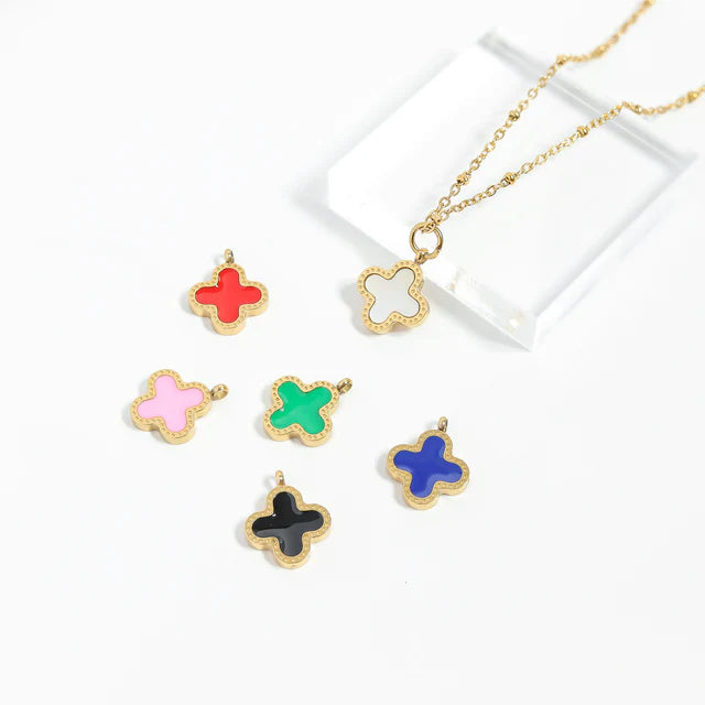 Clover Enamel Charm