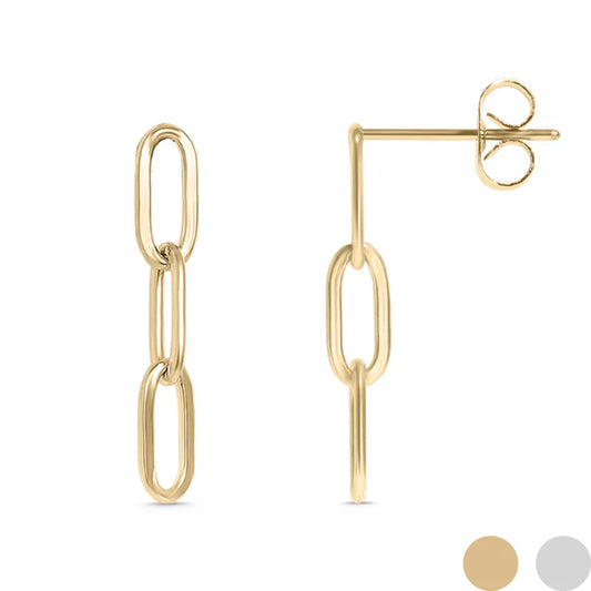 Paperclip Drop Earrings