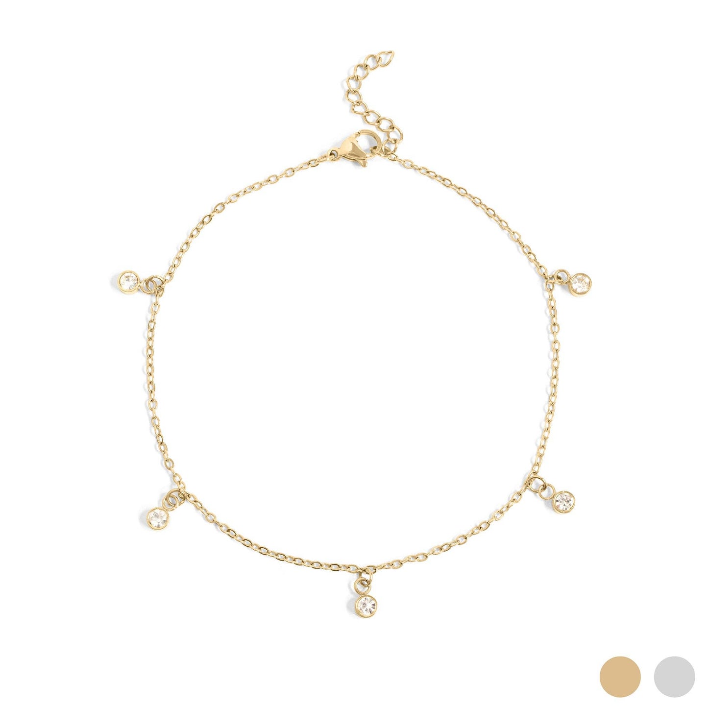 Stone Charm Anklet
