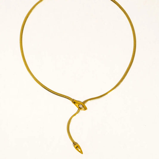 Serpent Lariat Necklace