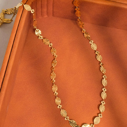 Oval Sunburst Necklace