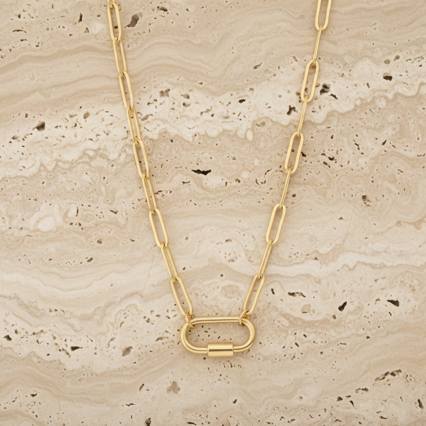 Paperclip Carabiner Necklace