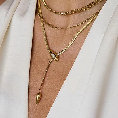 Serpent Lariat Necklace