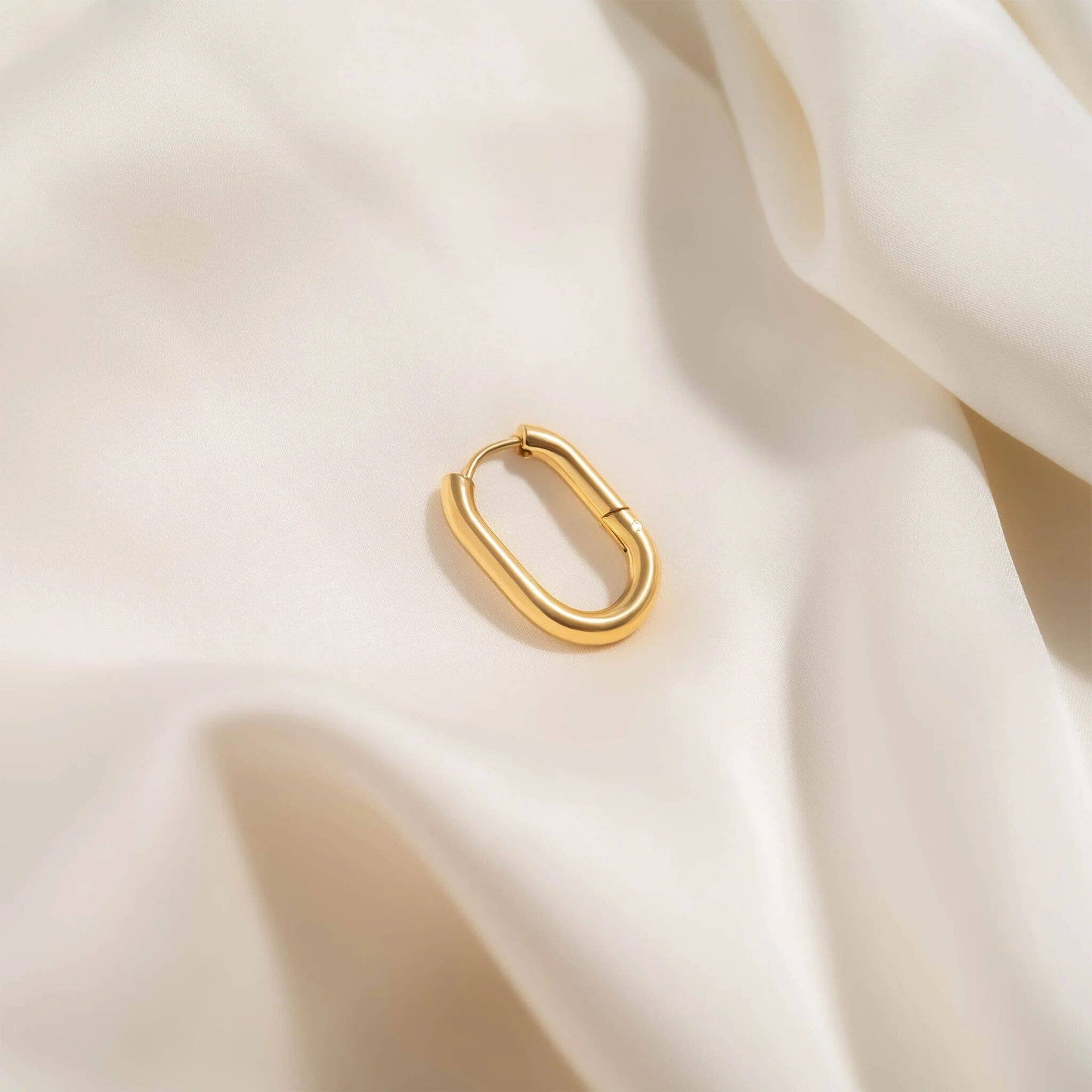 Oval Huggie Earrings