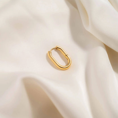 Oval Huggie Earrings