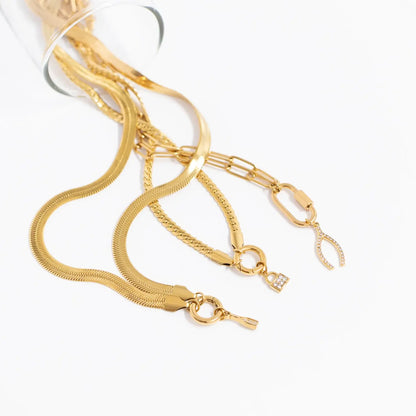 Rhinestone Wishbone Charm