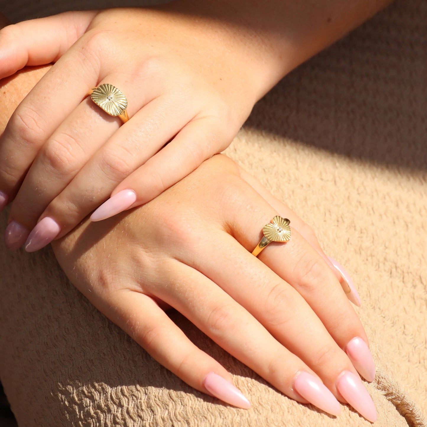 Sunburst Rectangle Ring