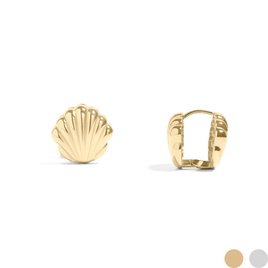Shell Huggie Earrings