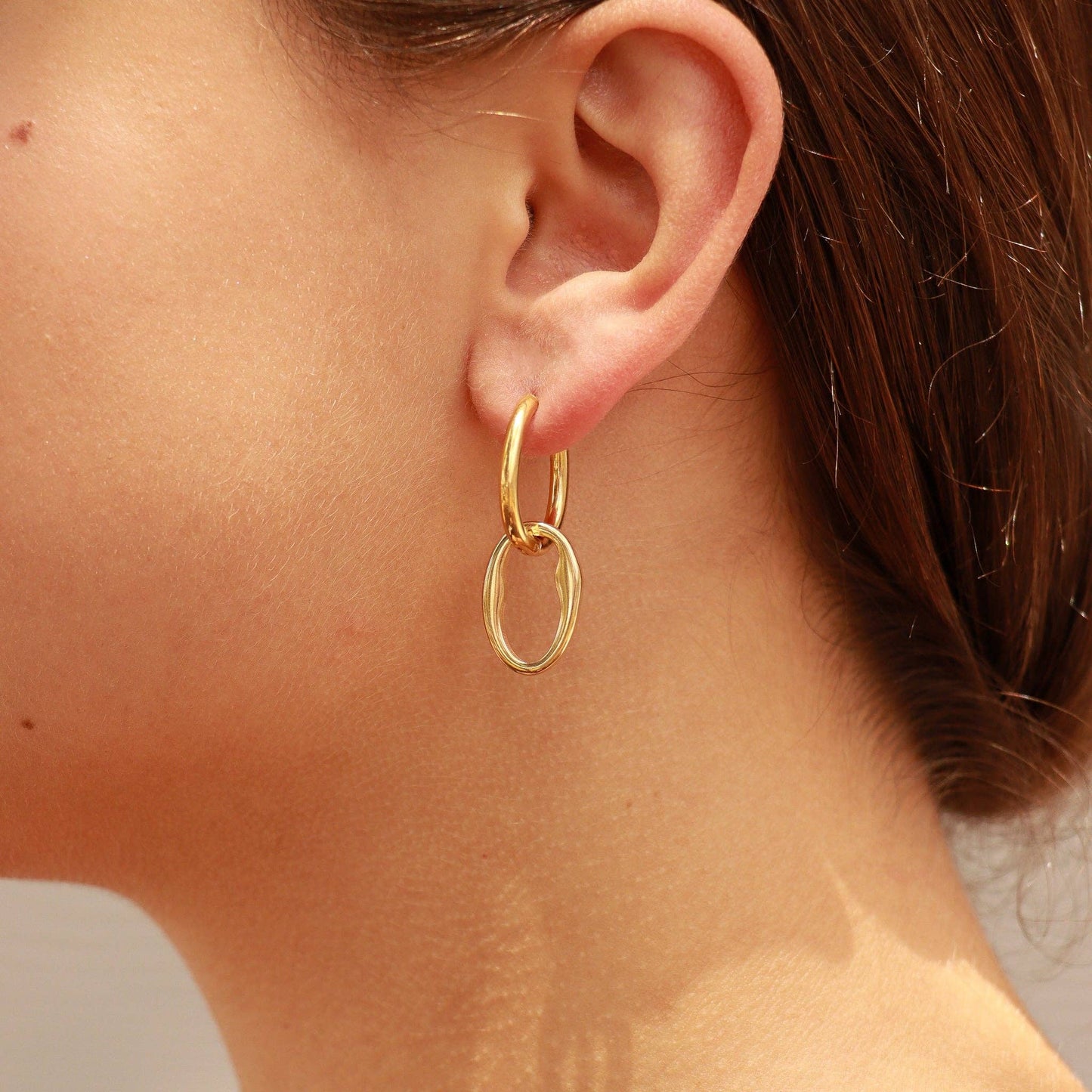 Oval Pendant Earrings