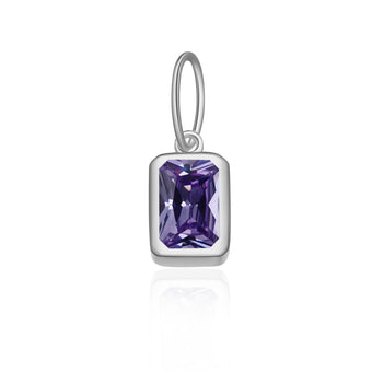 February (Amethyst) — silver