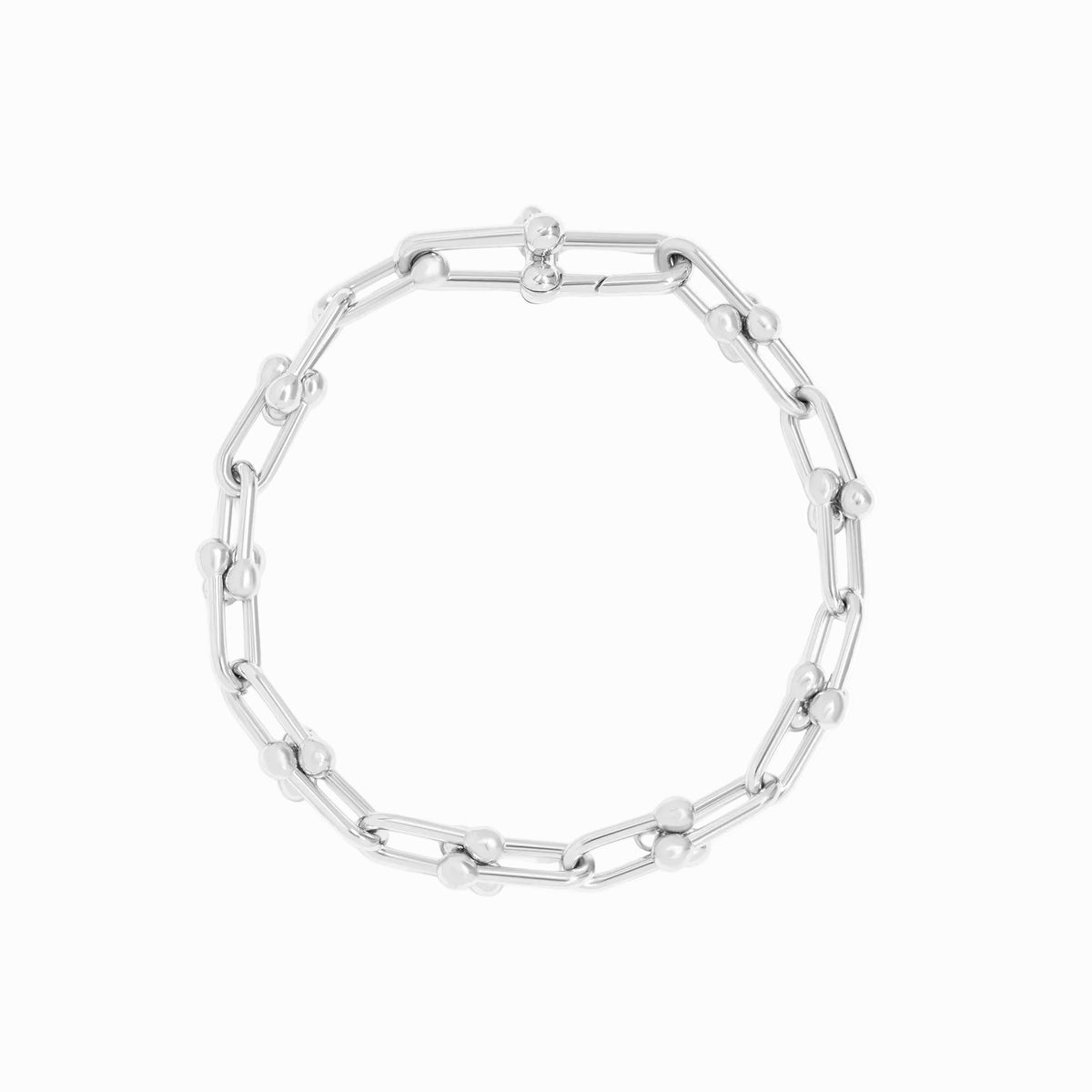 ORRÉ Hardware Chain Bracelet in silver — product detail photograph