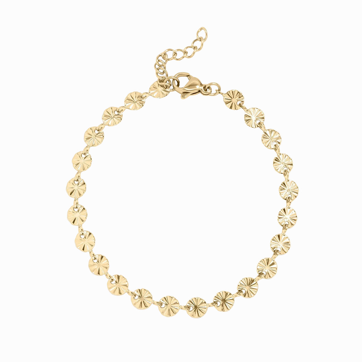 ORRÉ Sunburst Chain Bracelet with textured sunburst detail