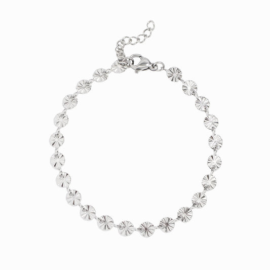 ORRÉ Sunburst Chain Bracelet in silver — product detail photograph