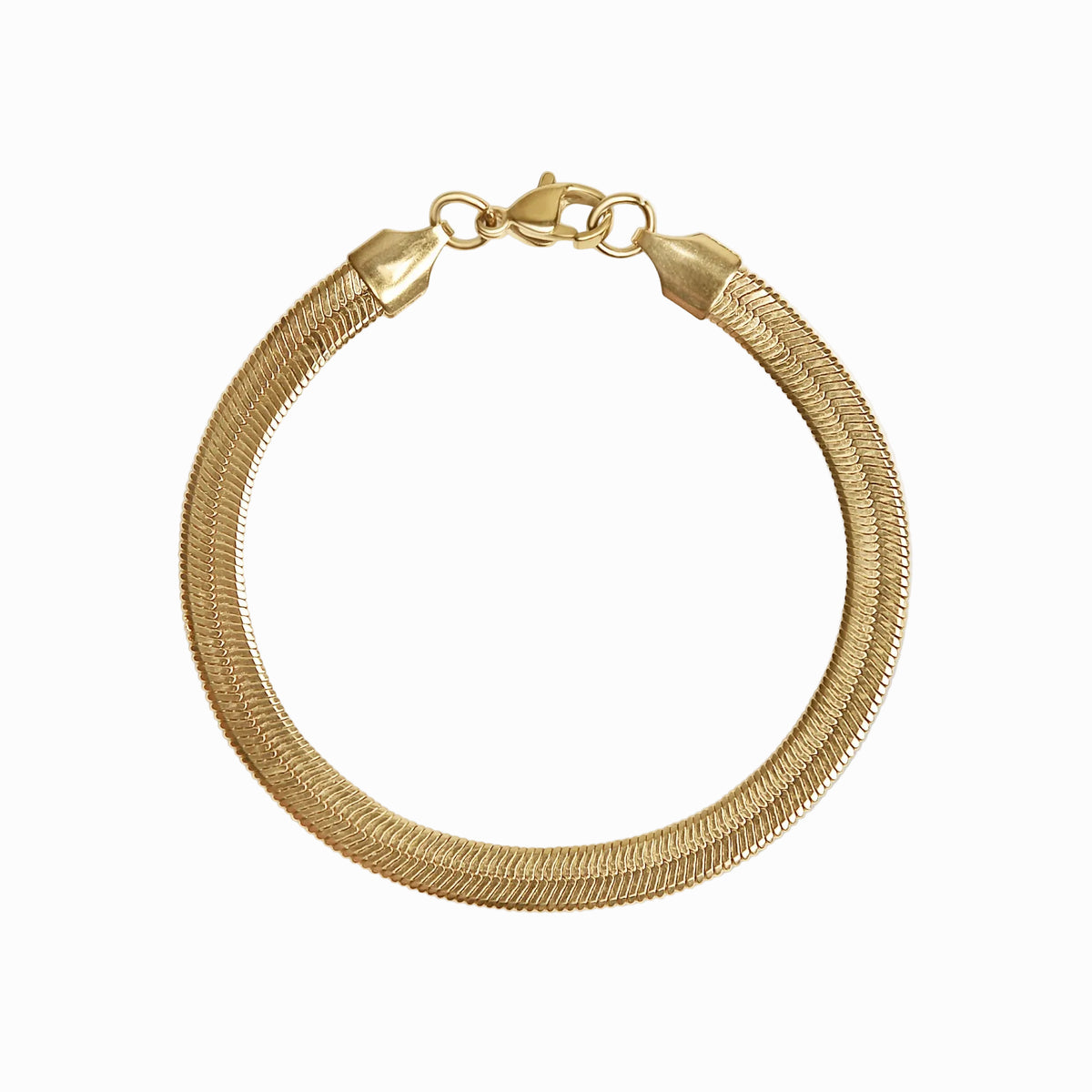 ORRÉ Herringbone Chain Bracelet in gold — jewelry product photograph