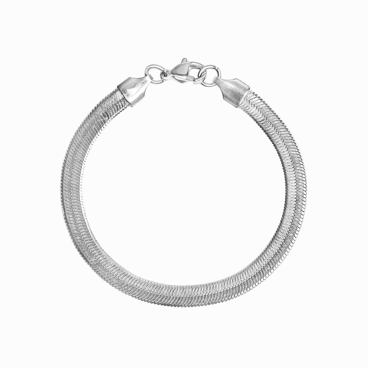 ORRÉ Herringbone Chain Bracelet in silver — jewelry product photograph