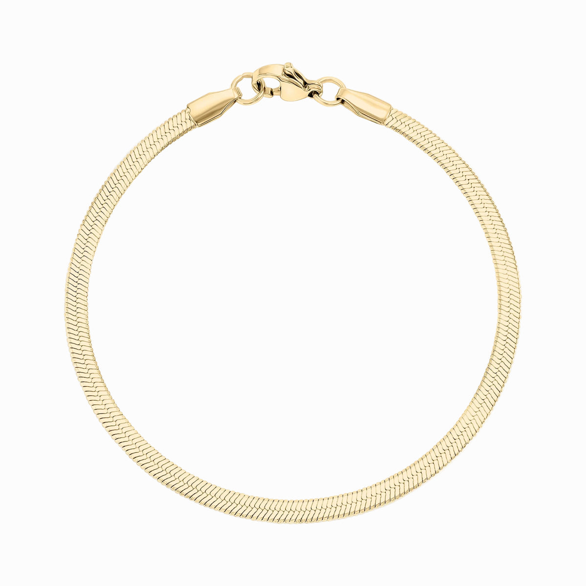 ORRÉ Herringbone Chain Bracelet with flat, light-catching links