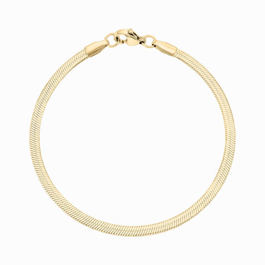 ORRÉ Herringbone Chain Bracelet with flat, light-catching links