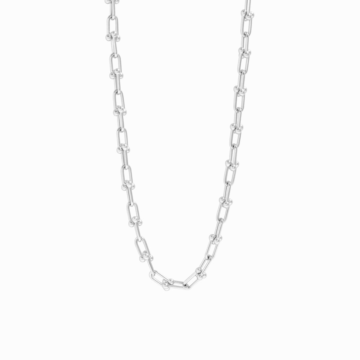 ORRÉ Hardware Chain Necklace in silver — product detail photograph