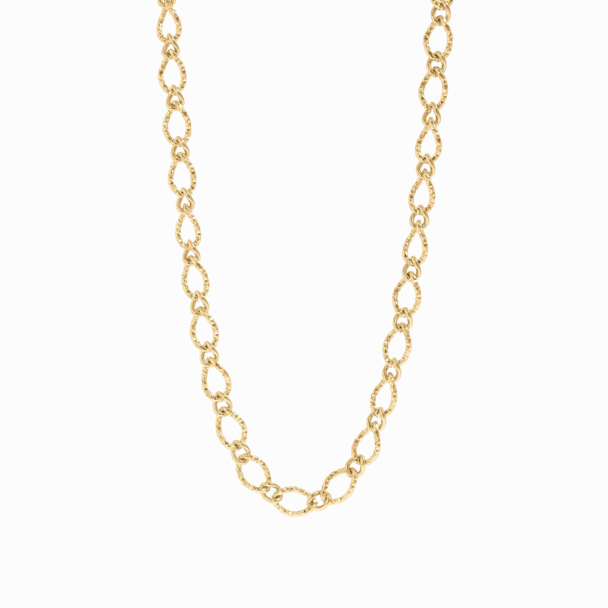 Hammered Oval Chain Necklace jewelry by ORRÉ