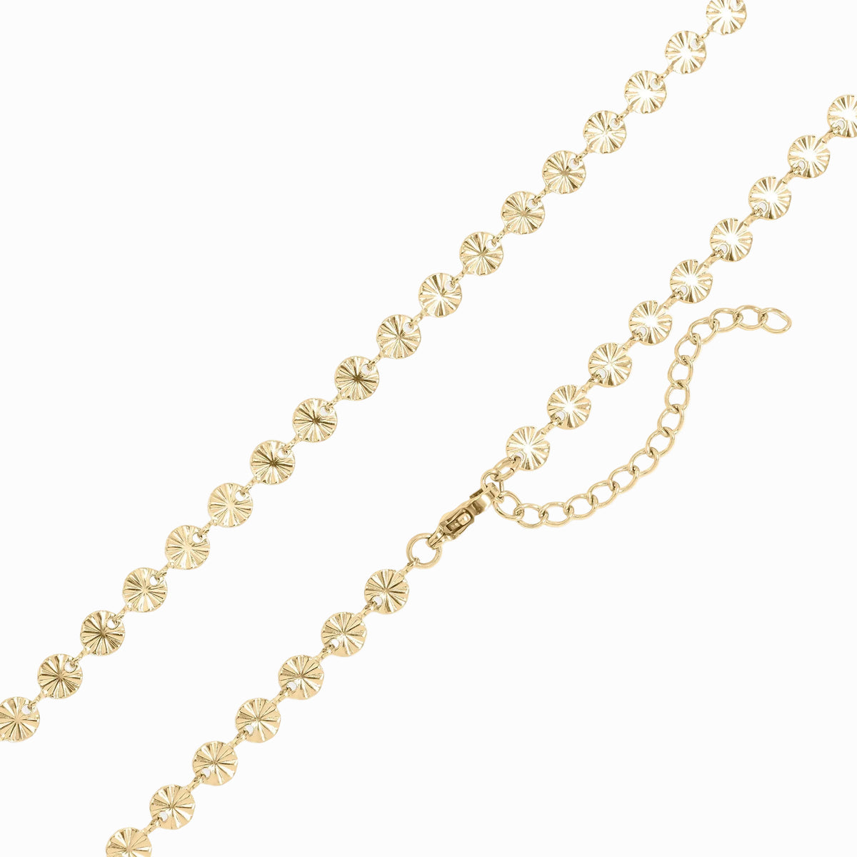 ORRÉ Sunburst Chain Necklace in gold — product detail photograph