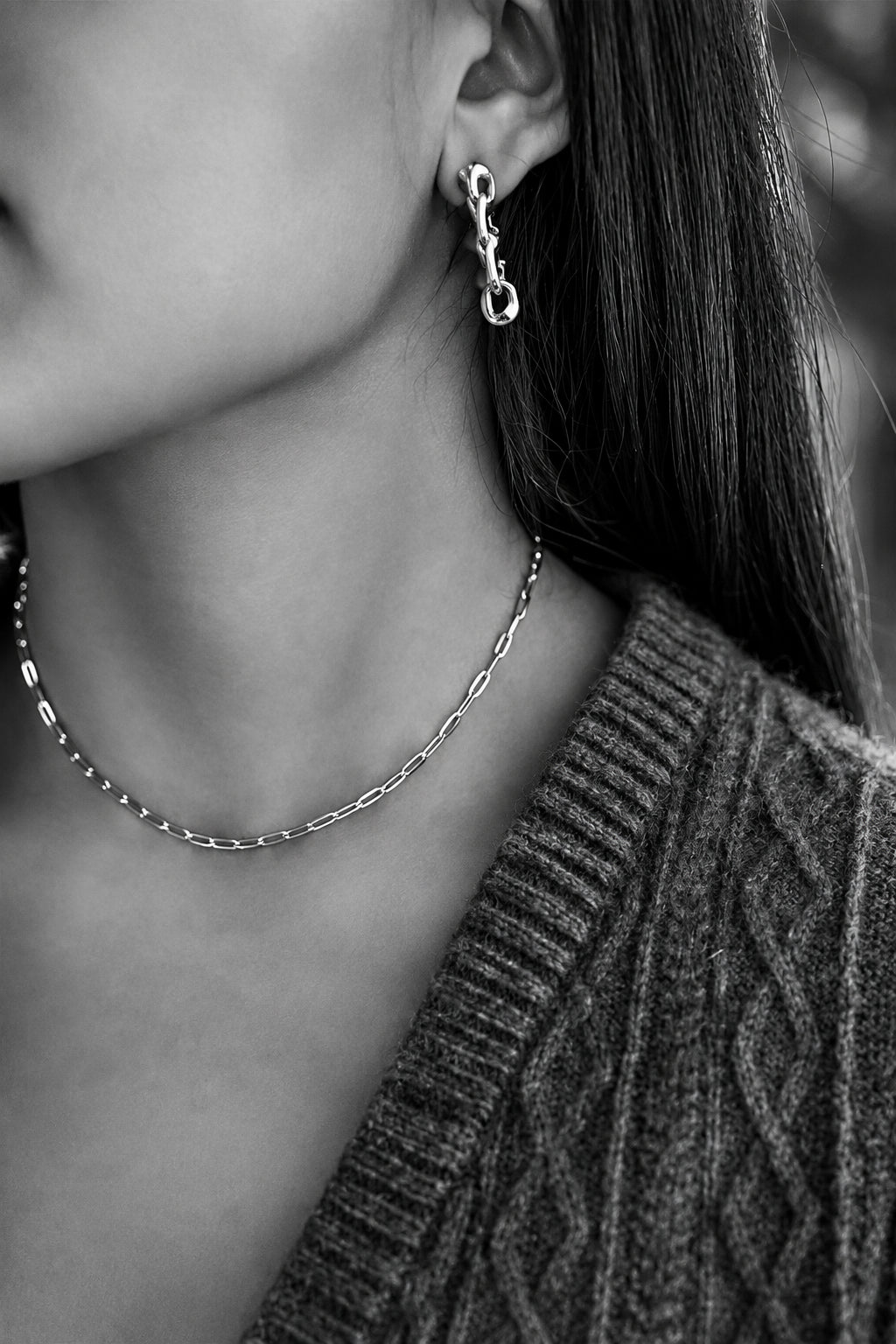 ORRÉ Paperclip Chain Necklace — jewelry product photograph