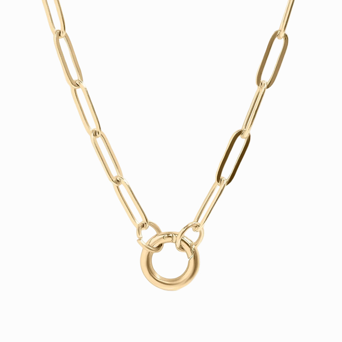 ORRÉ Carabiner Charm Holder Necklace with functional charm keeper