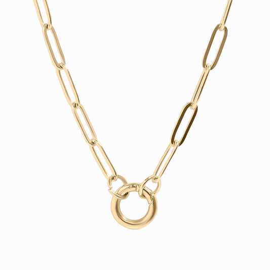 ORRÉ Carabiner Charm Holder Necklace with functional charm keeper