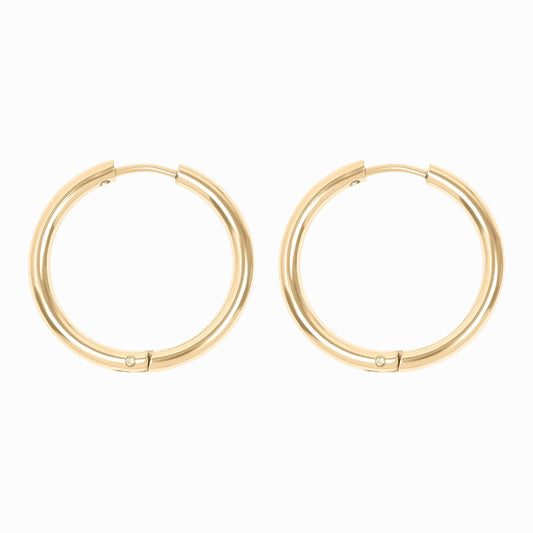 ORRÉ Everyday Hoop Earrings in a classic rounded silhouette