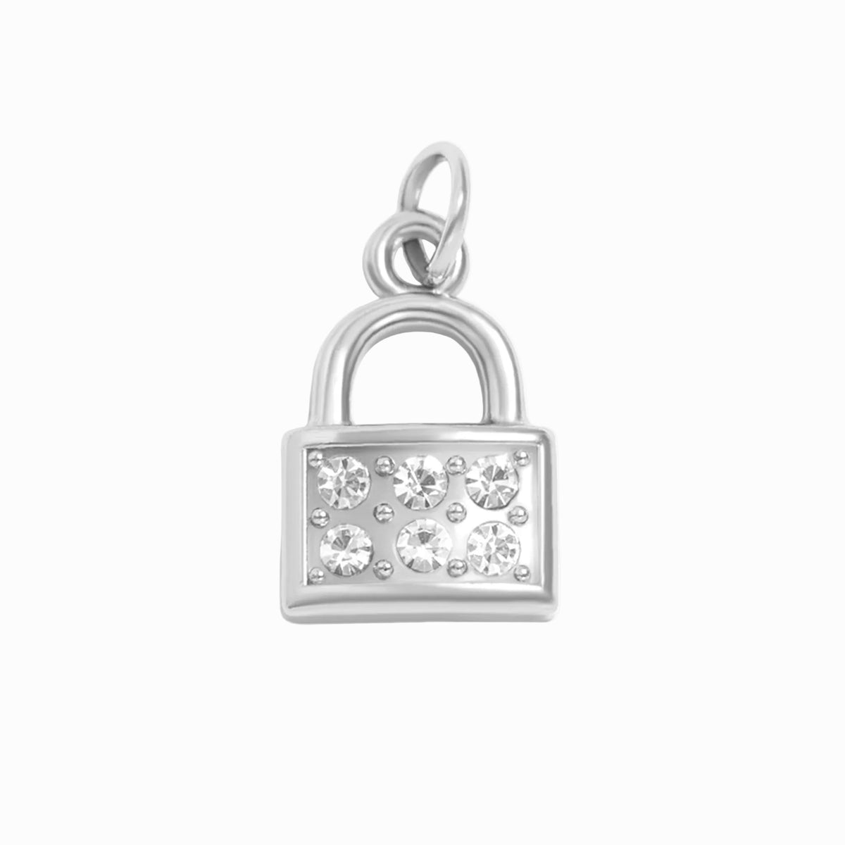 ORRÉ Mini Padlock Charm in silver — product detail photograph