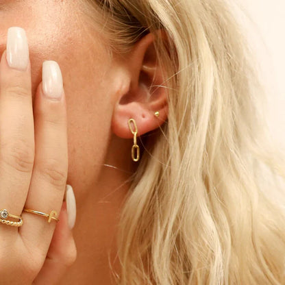 Paperclip Drop Earrings
