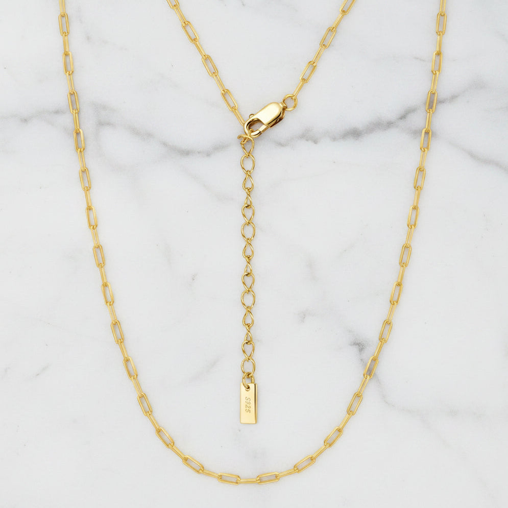 Sterling Silver Paperclip Necklace