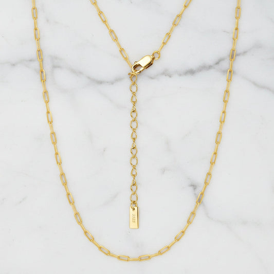 Sterling Silver Paperclip Necklace