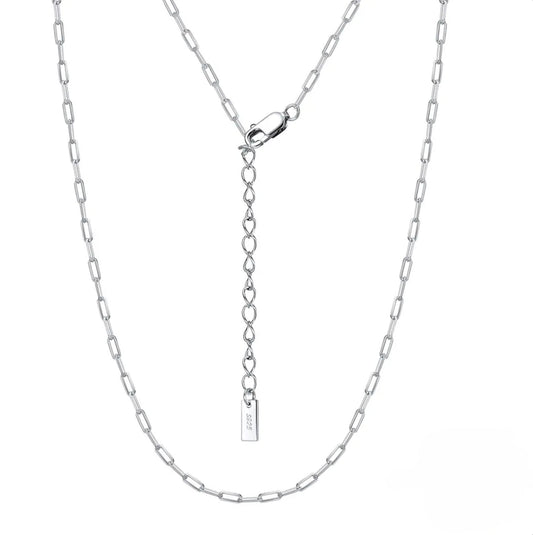 Sterling Silver Paperclip Necklace