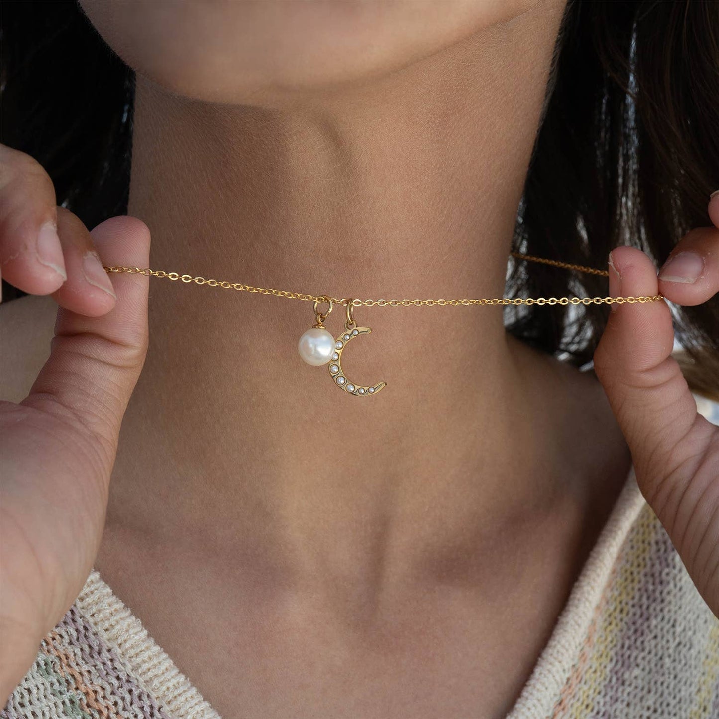 Glass Pearl Charm