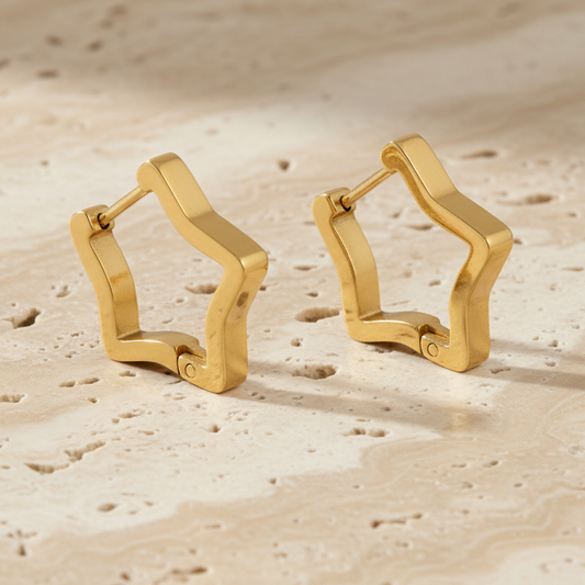 Star Huggie Earrings