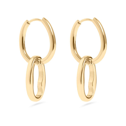 Oval Pendant Earrings