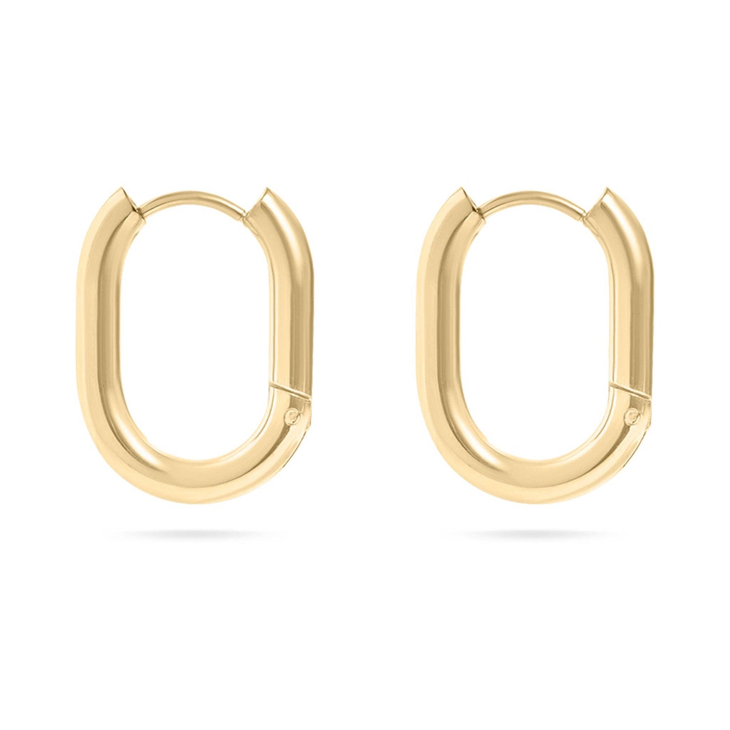 Oval Huggie Earrings