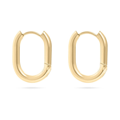 Oval Huggie Earrings