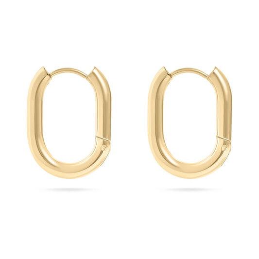 Oval Huggie Earrings