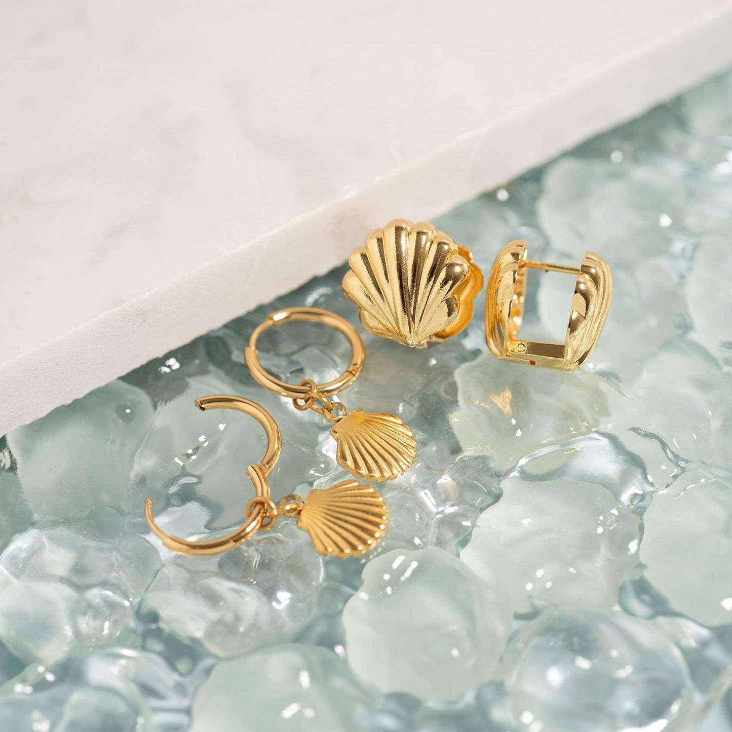 Shell Huggie Earrings