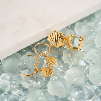 Shell Huggie Earrings