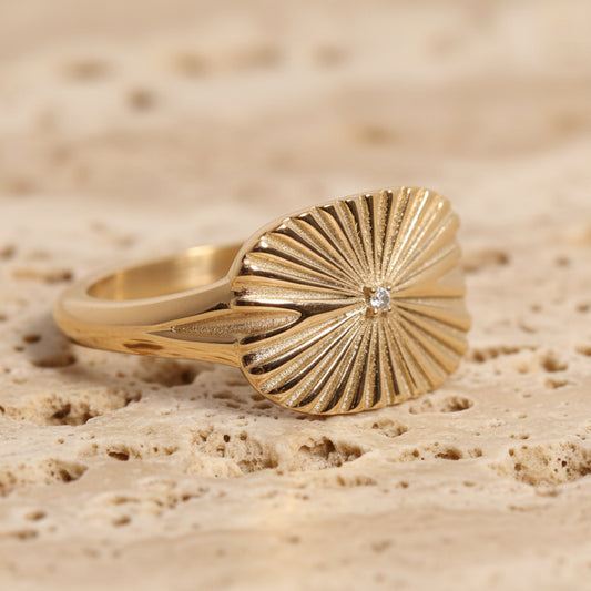 Sunburst Rectangle Ring