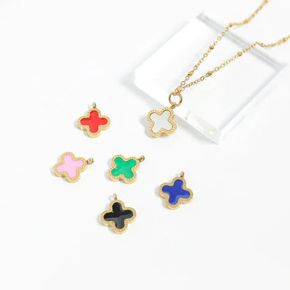 Clover Enamel Charm