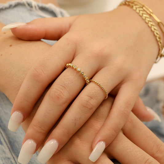 ORRÉ Braided Stacking Ring — jewelry product photograph