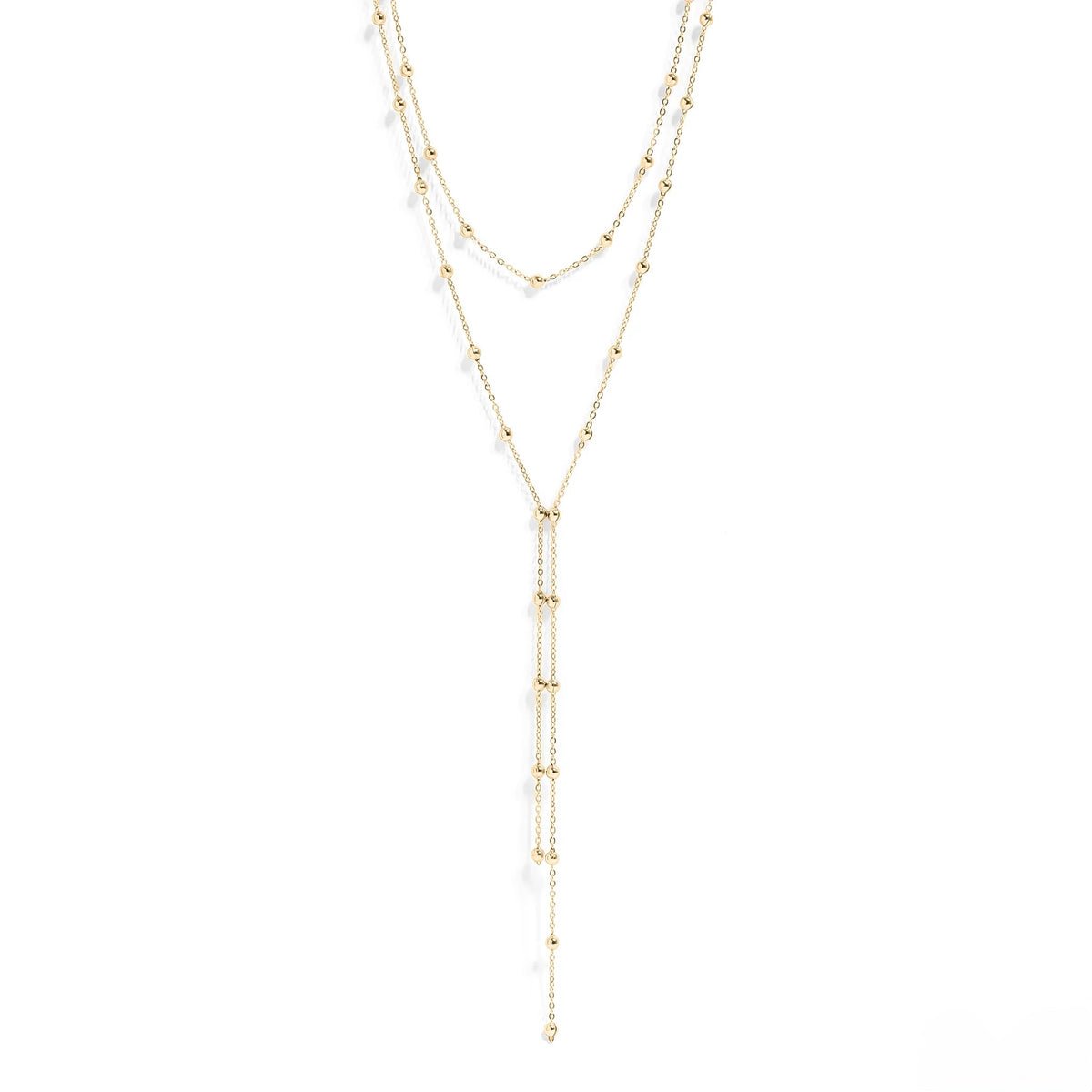 ORRÉ Bead-Drop Lariat Necklace — jewelry product photograph