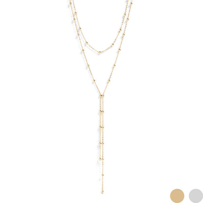 Bead-Drop Lariat Necklace