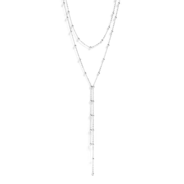 Bead-Drop Lariat Necklace