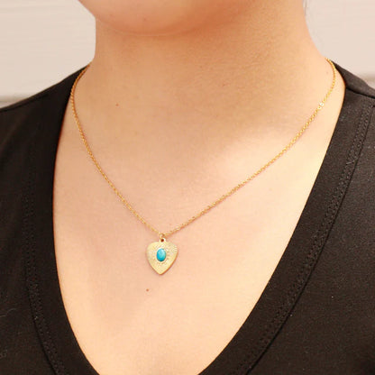 Turquoise Heart Charm